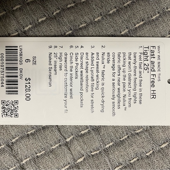 Lululemon Fast & Free 7/8 Tight II *Non-Reflective Nulux 25" Army green - Picture 10 of 10